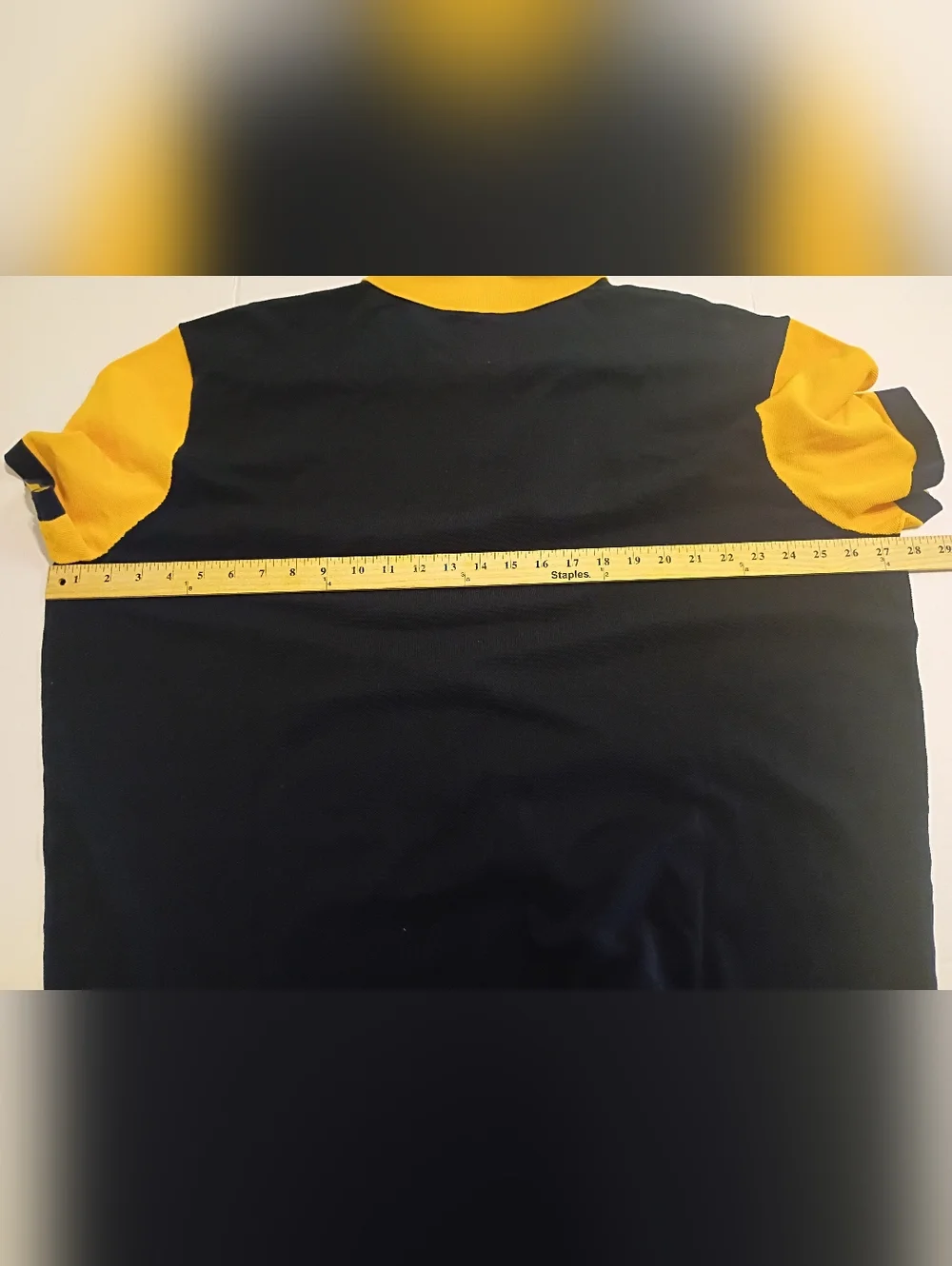 VTG Ralph Lauren Men's Custom Navy‎ and Yellow Colorblock Polo GT Sz XXL